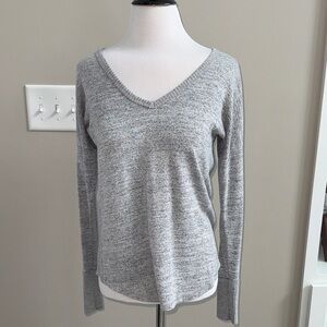 Abercrombie & Fitch soft A&F cozy lightweight viscose sweater in heather gray S